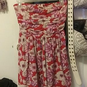 Floral tube top dress